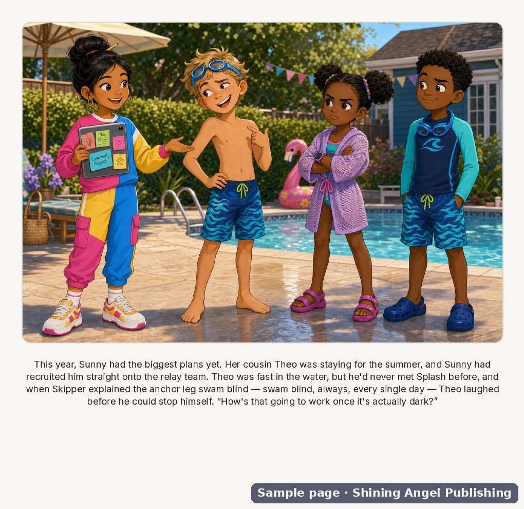 Sample page from Splash's Twilight Medley, a Tales of Harmony Lane picture book